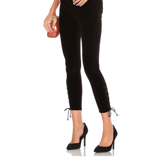 Hudson Jeans Pants - Hudson Nix High-Rise Velvet Skinny Cropped Pant